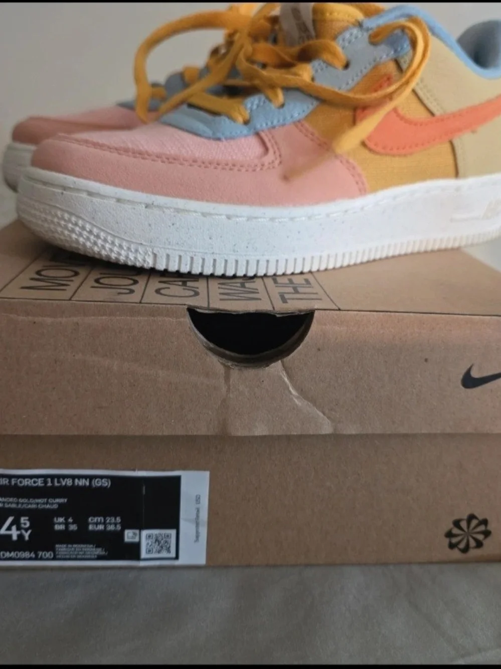 Nike Kids Pastel Multicolor Low-Top Sneakers - Pink/Yellow/Blue/Tan